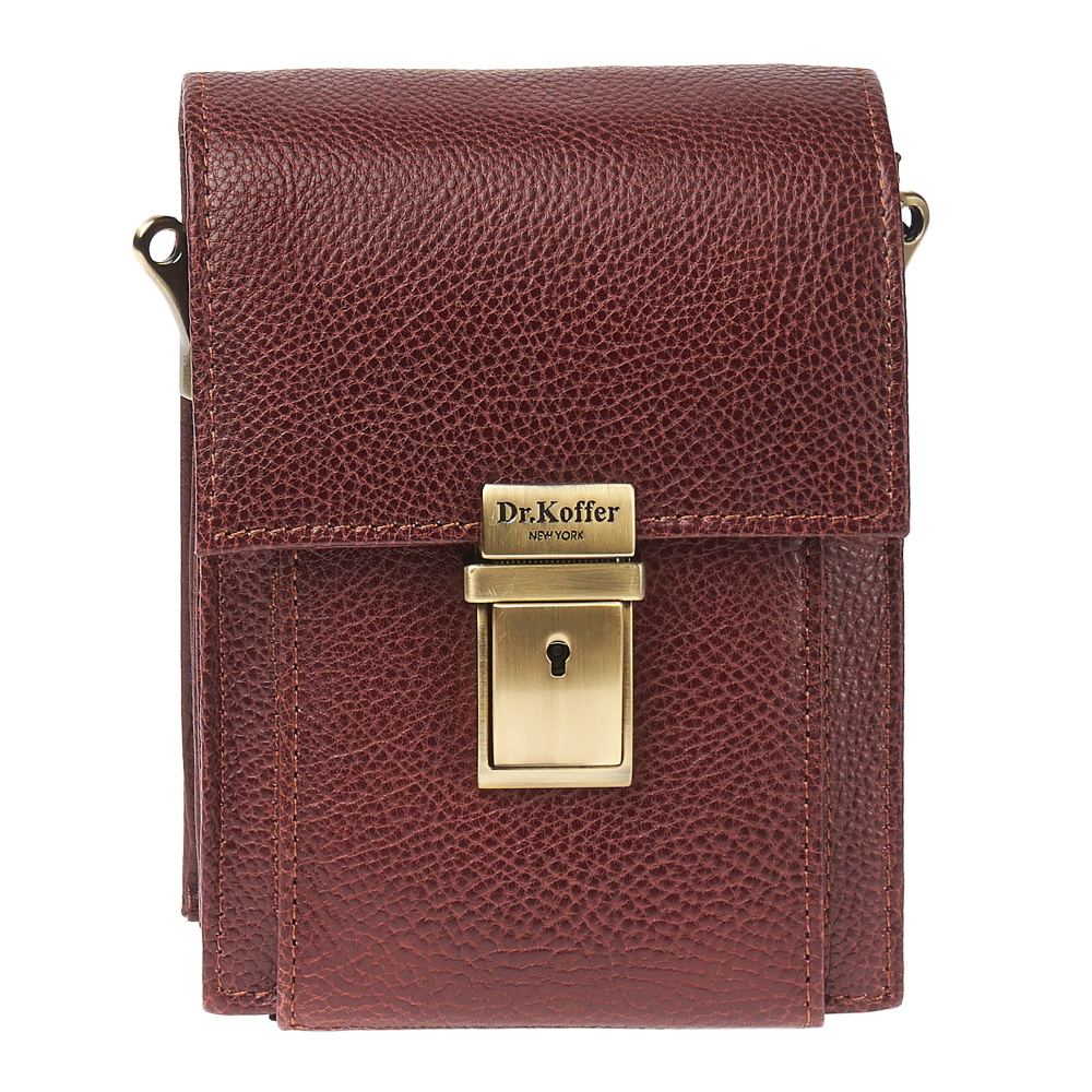Сумка через плечо Dr.Koffer из натуральной кожи коричневая