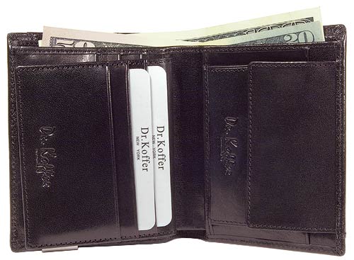 Портмоне Dr.Koffer из натуральной кожи черное