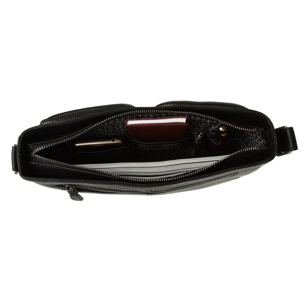 Деловая сумка Dr.Koffer из натуральной кожи черная