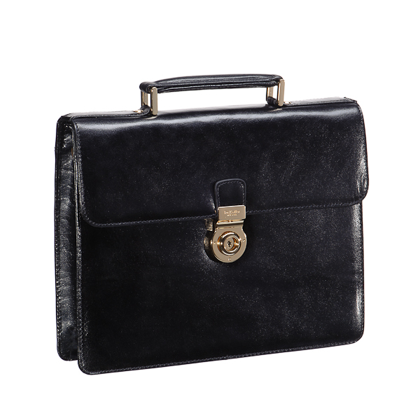 Портфель Dr.Koffer из натуральной кожи черный