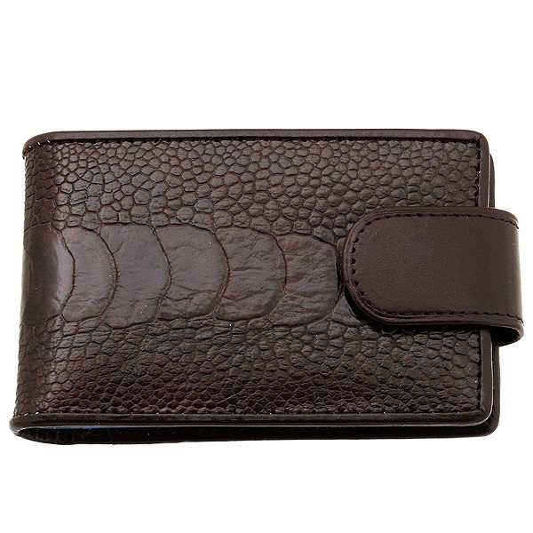 Визитница Dr.Koffer из натуральной кожи темно-коричневая