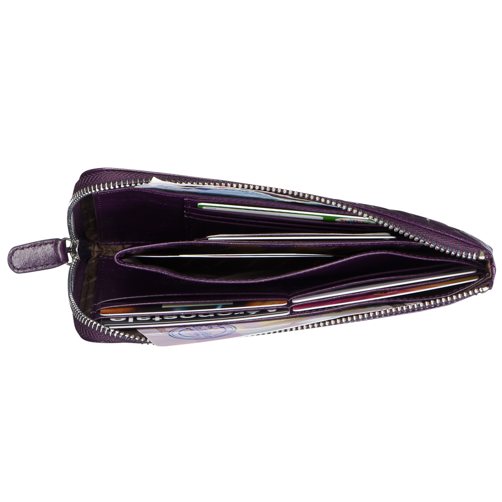 Портмоне Dr.Koffer из натуральной кожи фиолетовое