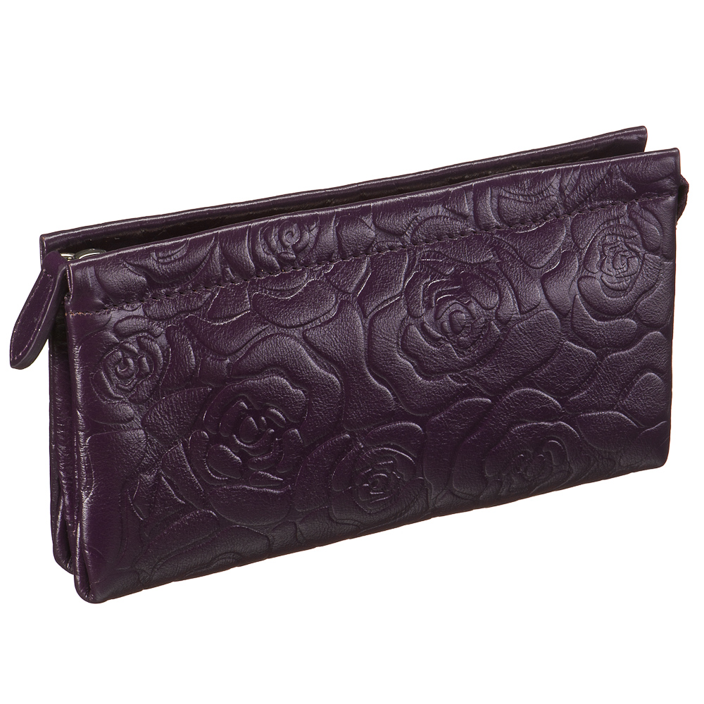 Косметичка Dr.Koffer из натуральной кожи фиолетовая