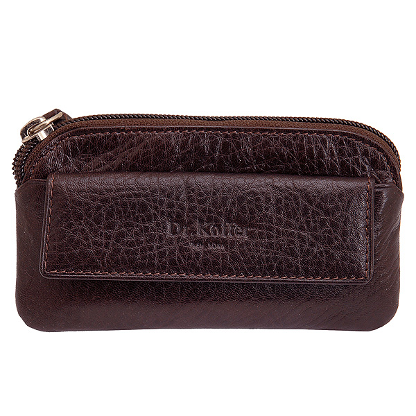 Ключница Dr.Koffer из натуральной кожи темно-коричневая