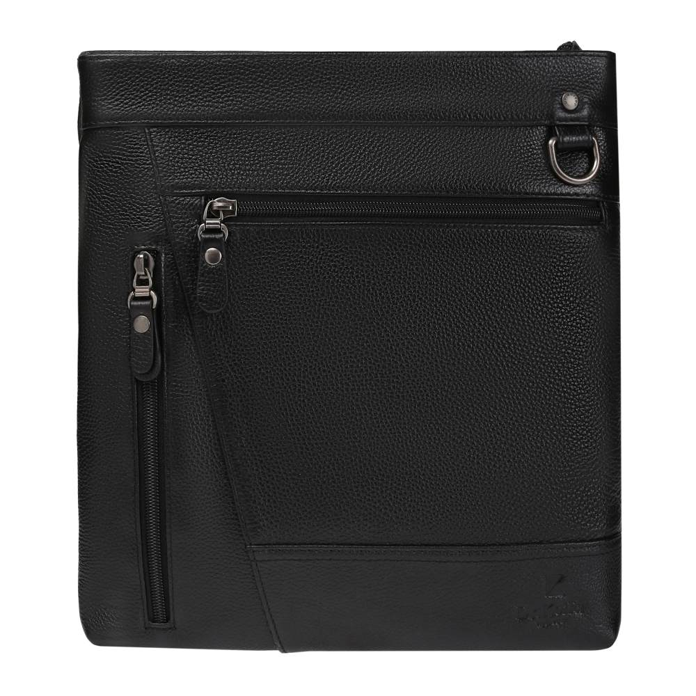 Сумка через плечо Dr.Koffer из натуральной кожи черная