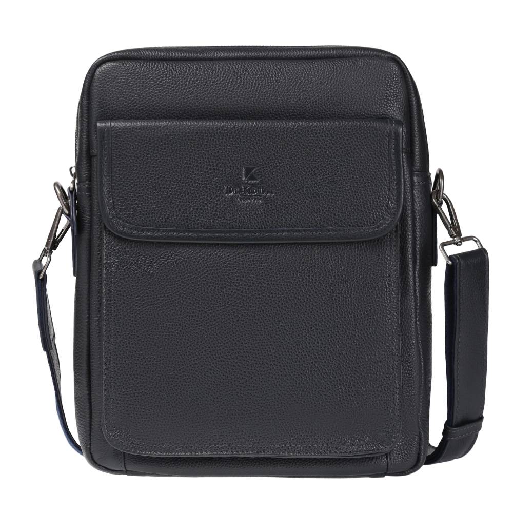 Сумка через плечо Dr.Koffer из натуральной кожи синяя