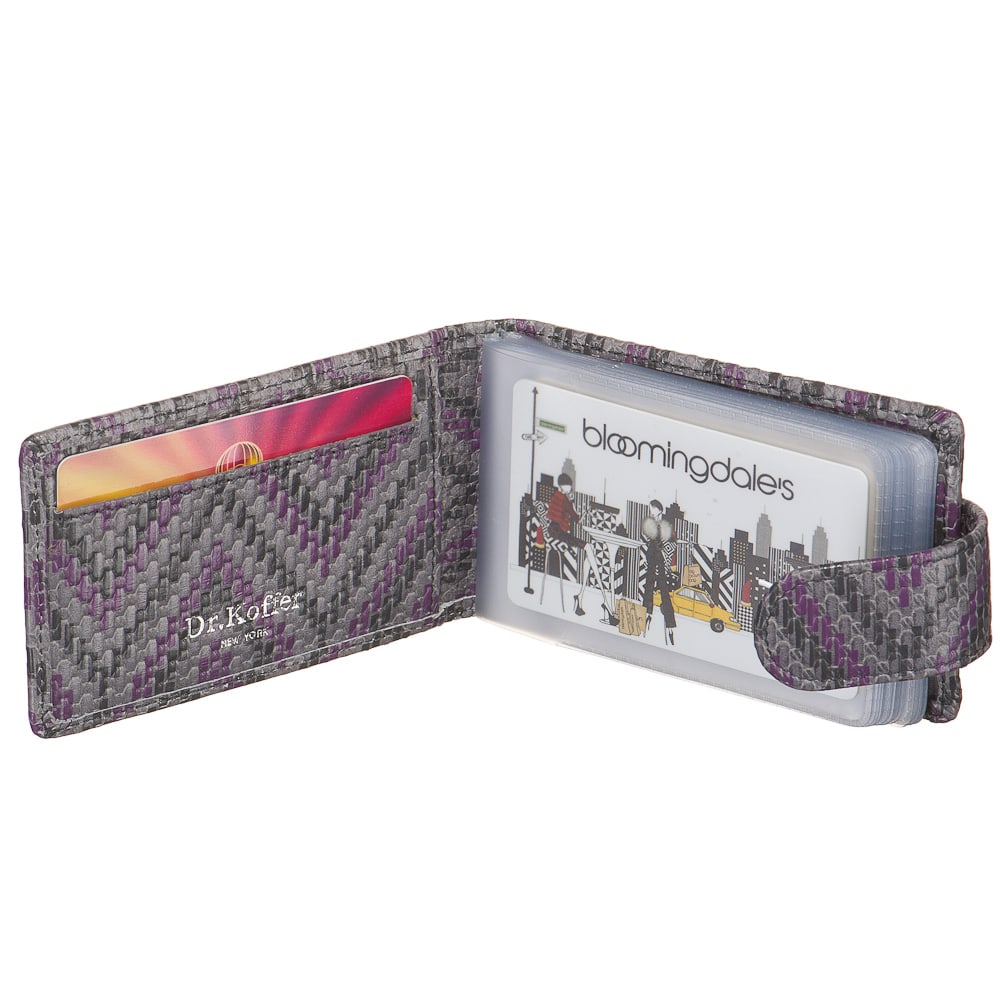 Визитница Dr.Koffer из натуральной кожи серая