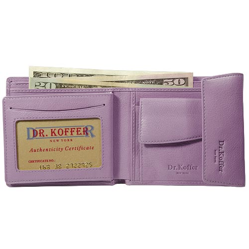 Портмоне Dr.Koffer из натуральной кожи фиолетовое