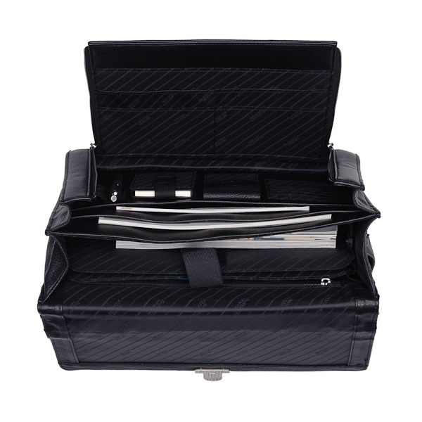Деловой портфель с хорошей эргономикой (черного цвета) Dr.Koffer P241751-01-04