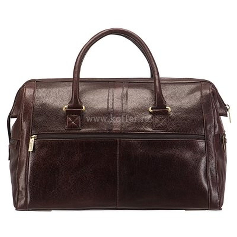 Сумка дорожная саквояж Dr.Koffer из натуральной кожи черный