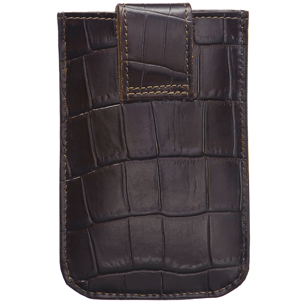 Чехол для телефона из натуральной кожи коричневый Dr.Koffer