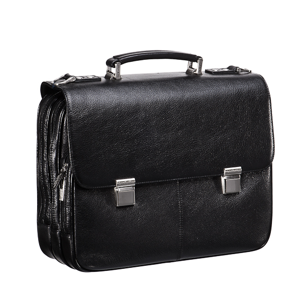 Портфель Dr.Koffer из натуральной кожи черный