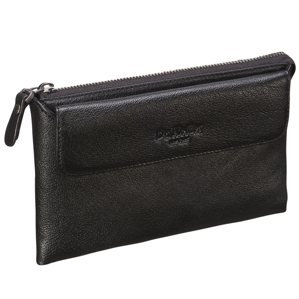 Сумка барсетка из натуральной кожи Dr. Koffer черная