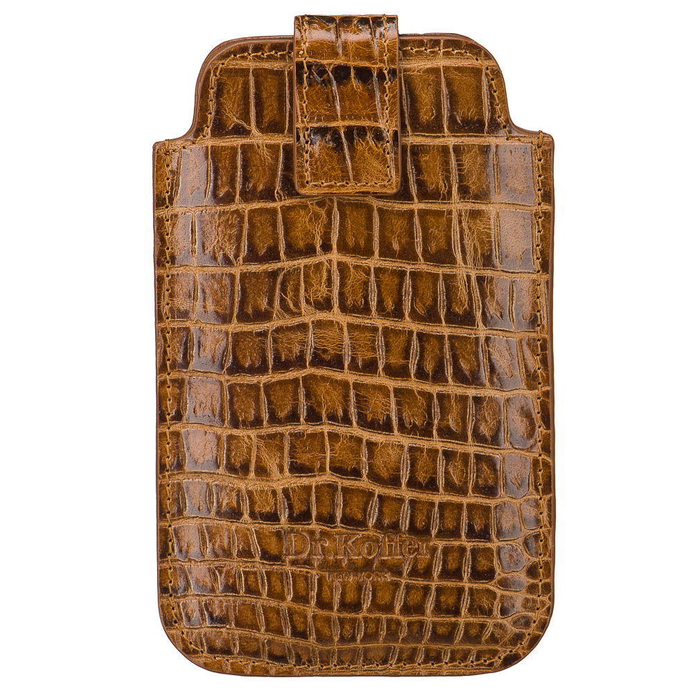 Чехол для телефона из натуральной кожи коричневый Dr.Koffer
