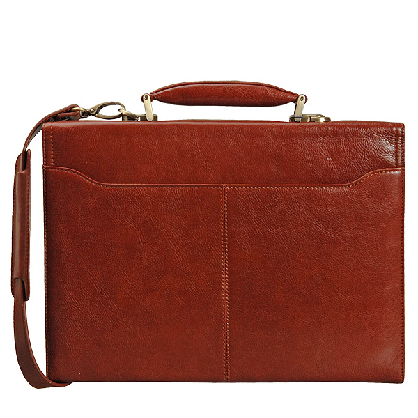 Стильный портфель-папка с возможностью расширения (коричневого цвета) Dr.Koffer P284330-02-05
