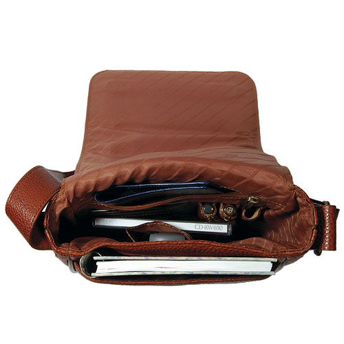 Сумка через плечо Dr.Koffer из натуральной кожи коричневая