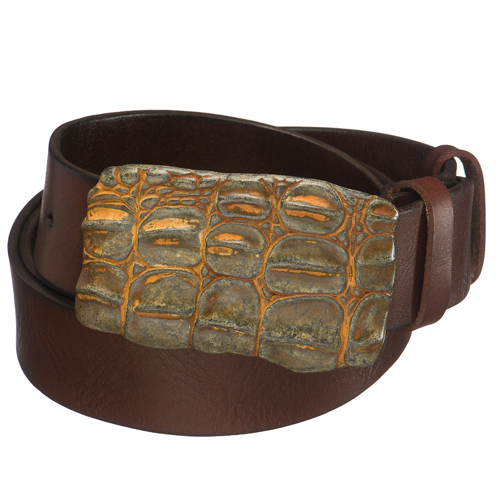 Ремень Dr. Koffer из натуральной кожи коричневый