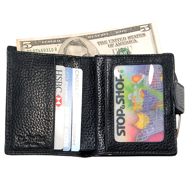 Кошелек Dr.Koffer из натуральной кожи черный