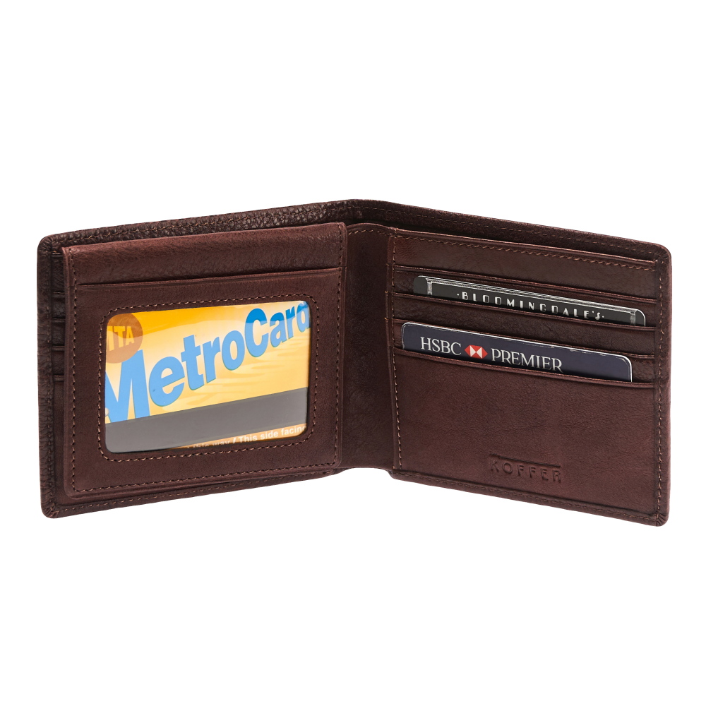 Портмоне Dr.Koffer из натуральной кожи коричневое