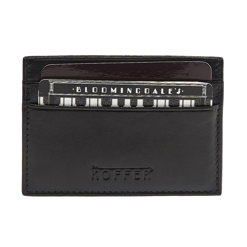 Визитница Dr.Koffer из натуральной кожи черная