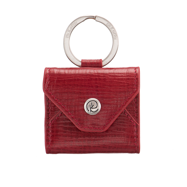 Брелок Dr. Koffer из натуральной кожи красный