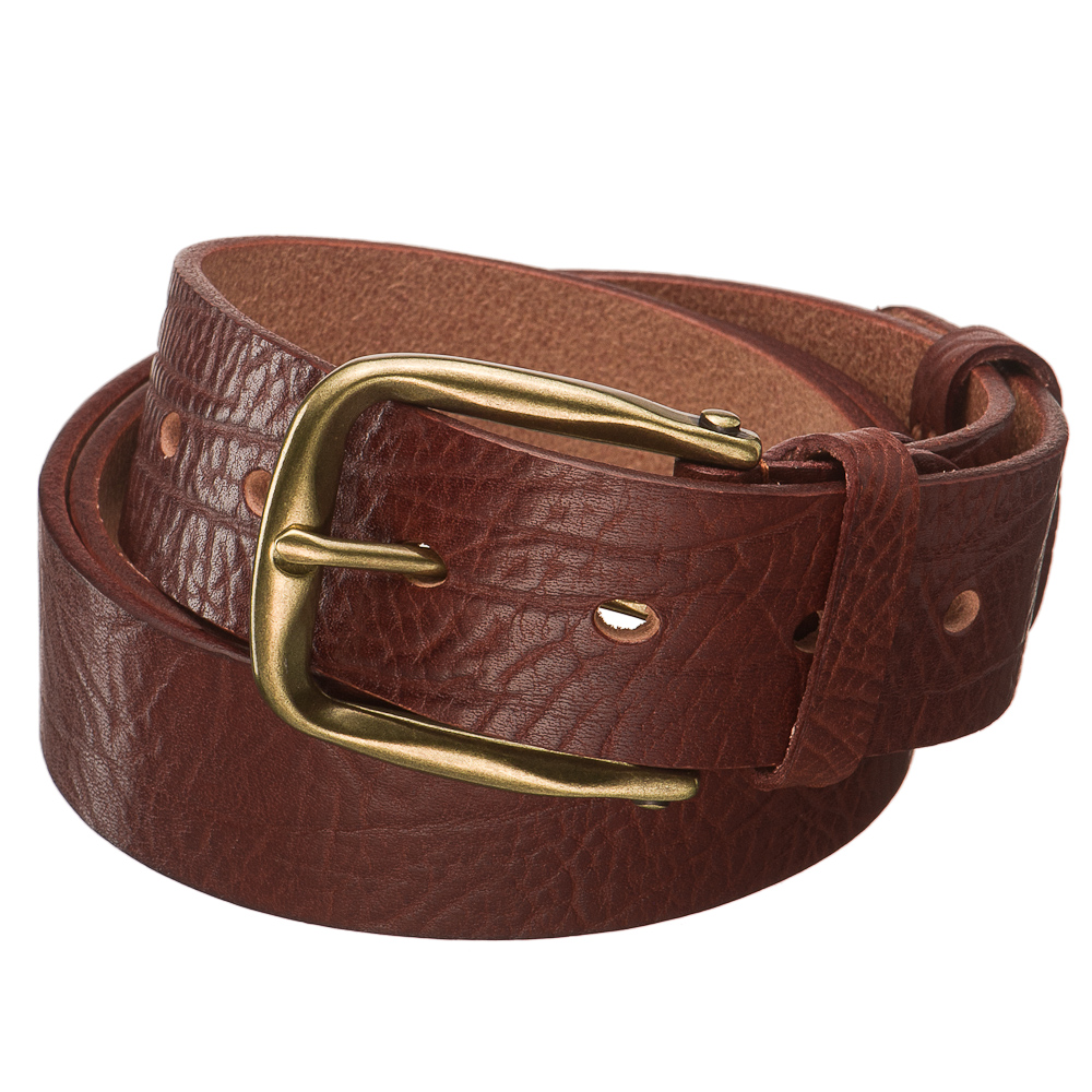 Ремень Dr. Koffer из натуральной кожи коричневый