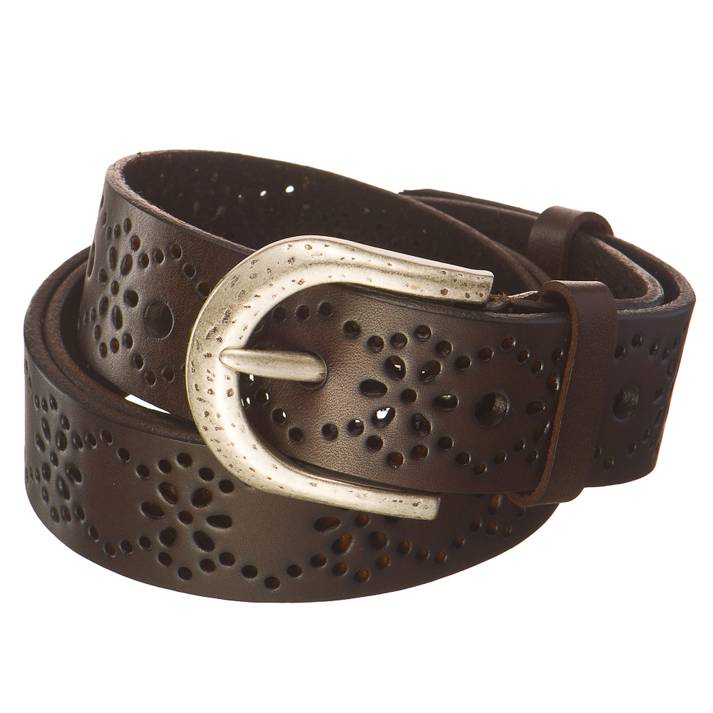 Ремень Dr. Koffer из натуральной кожи коричневый