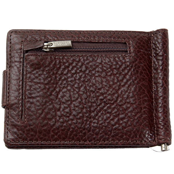Зажим для денег из зернистой кожи темно-коричневого цвета Dr.Koffer X510199-02-09