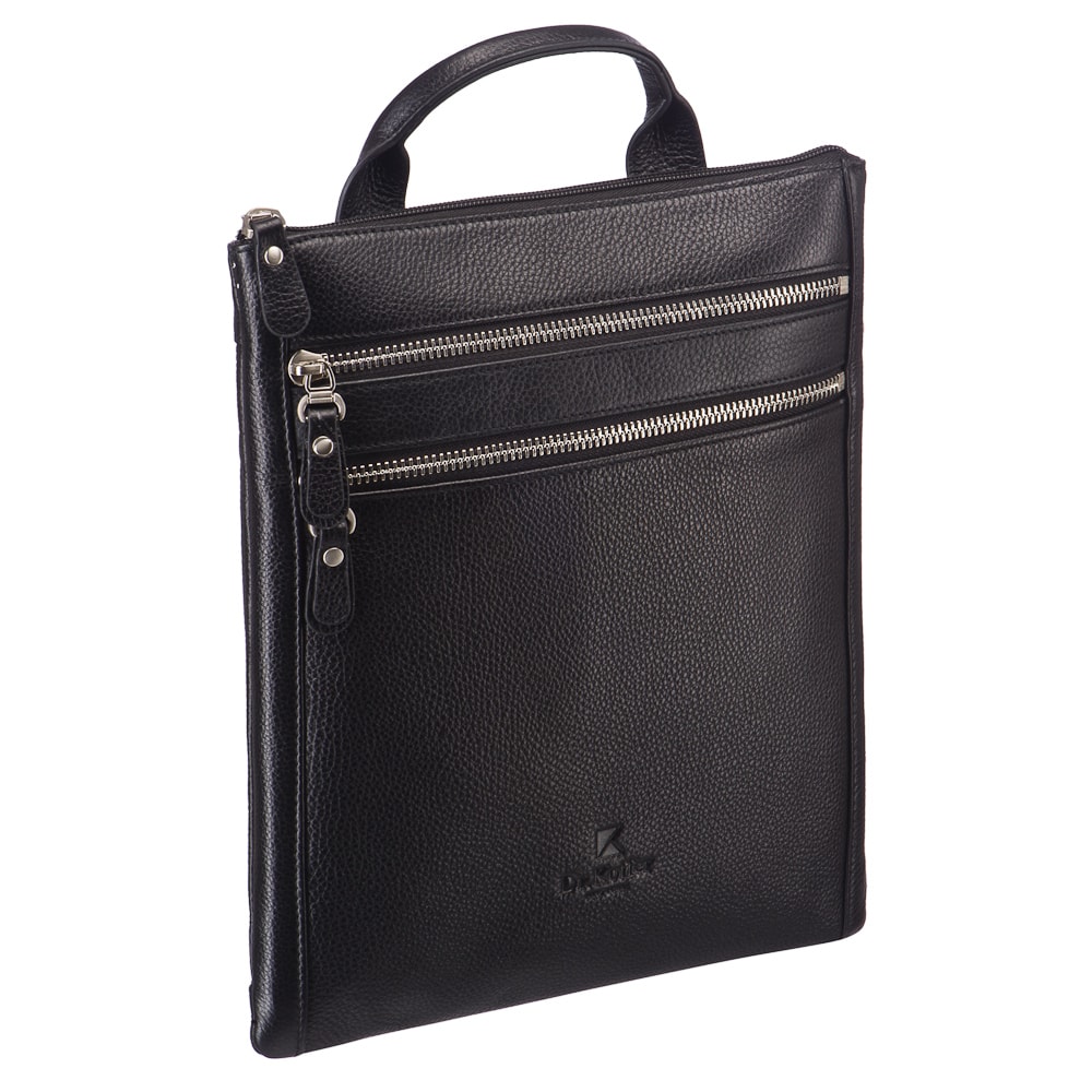 Сумка через плечо Dr.Koffer из натуральной кожи черная