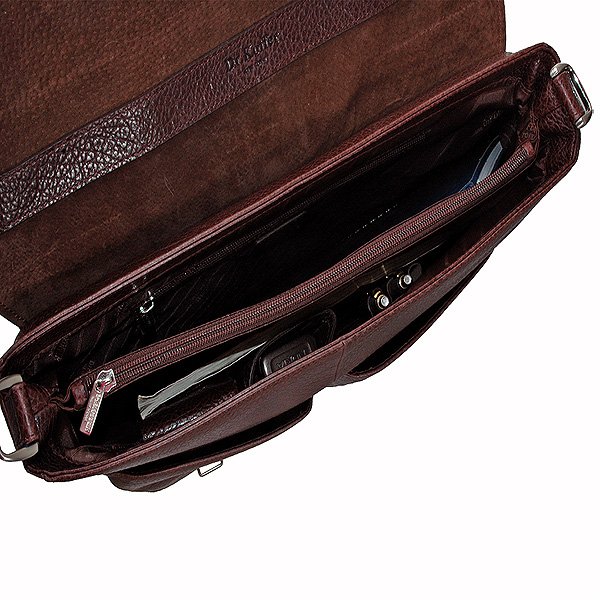 Портфель Dr.Koffer из натуральной кожи темно-коричневый