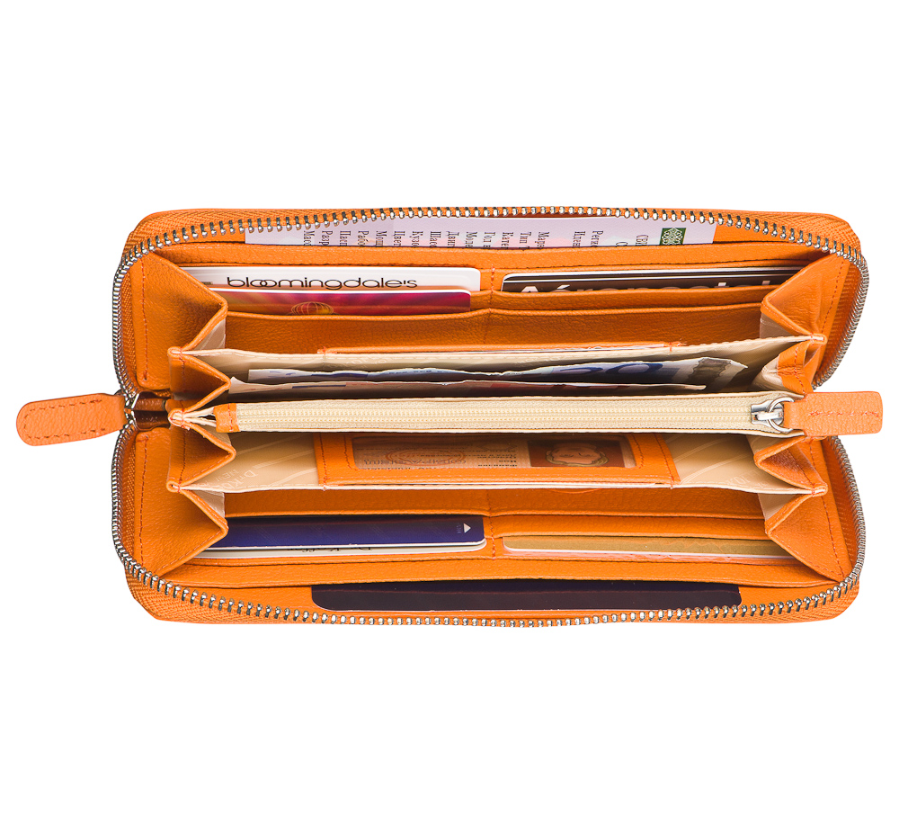 Портмоне Dr.Koffer из натуральной кожи оранжевое