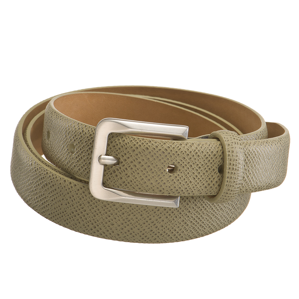 Ремень Dr. Koffer из натуральной кожи бежевый