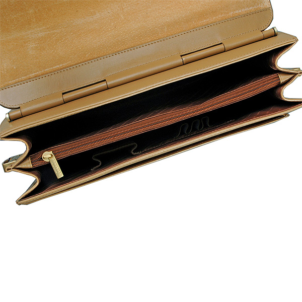 Портфель коричневого цвета с замком и креплением-клапаном Dr.Koffer B402129-72-61
