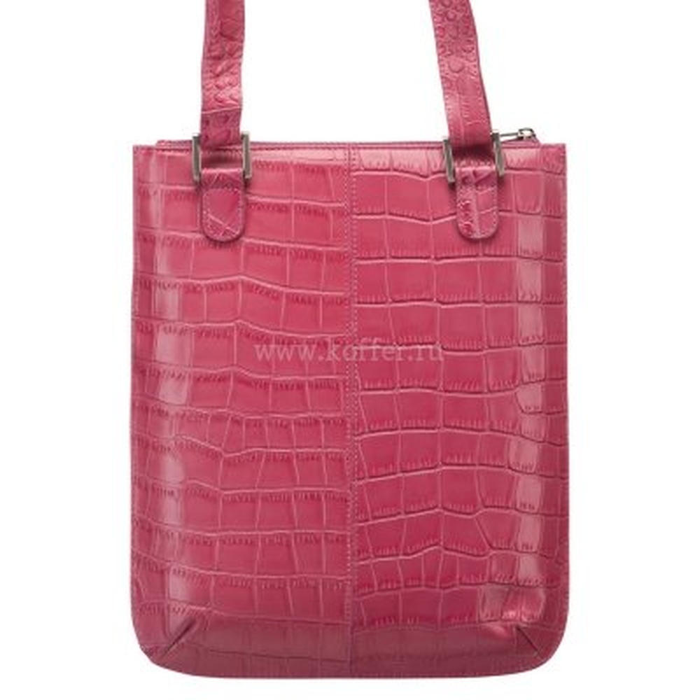 Сумка через плечо Dr.Koffer из натуральной кожи розовая