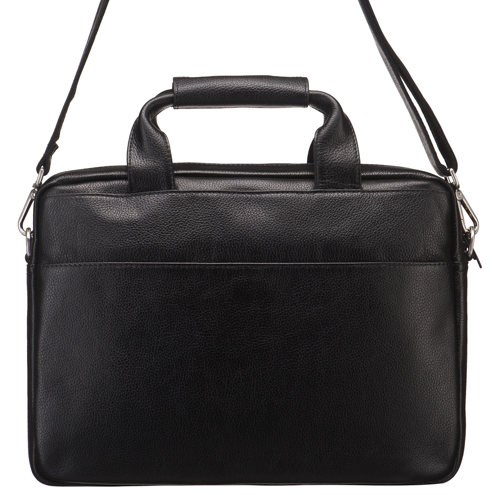 Черная кожаная сумка для документов Dr.Koffer P402583-220-04