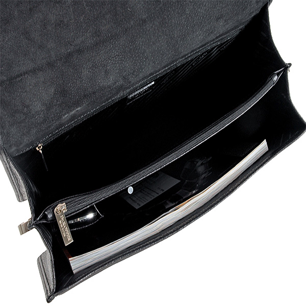 Портфель Dr.Koffer из натуральной кожи черный
