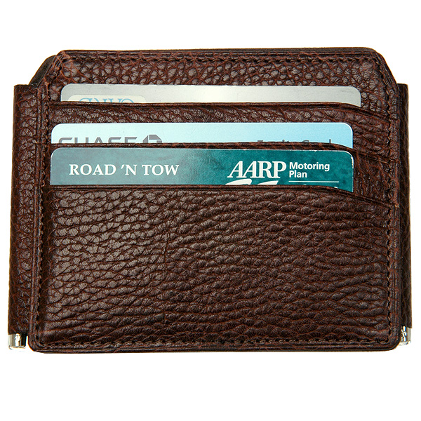 Зажим для денег Dr.Koffer из натуральной кожи коричневый