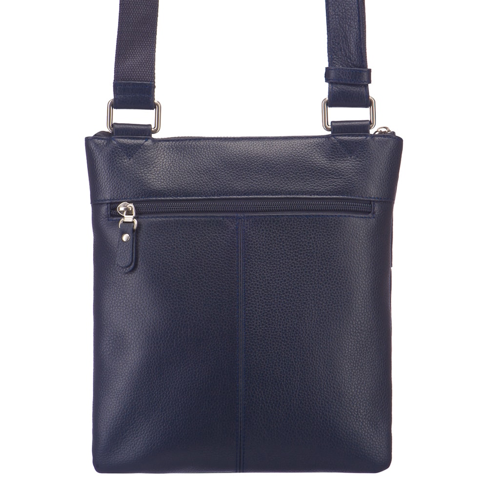Сумка через плечо Dr.Koffer из натуральной кожи синяя