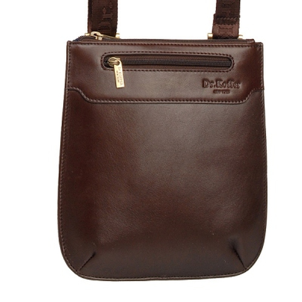 Сумка через плечо Dr.Koffer из натуральной кожи коричневая
