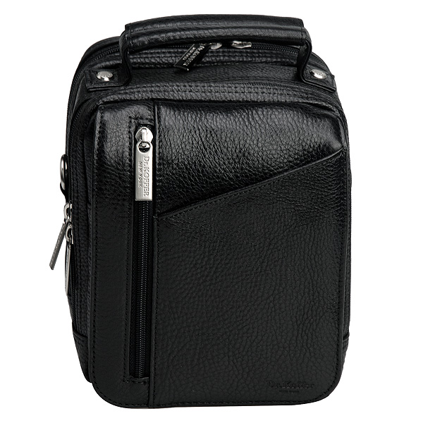 Сумка через плечо Dr.Koffer из натуральной кожи черная