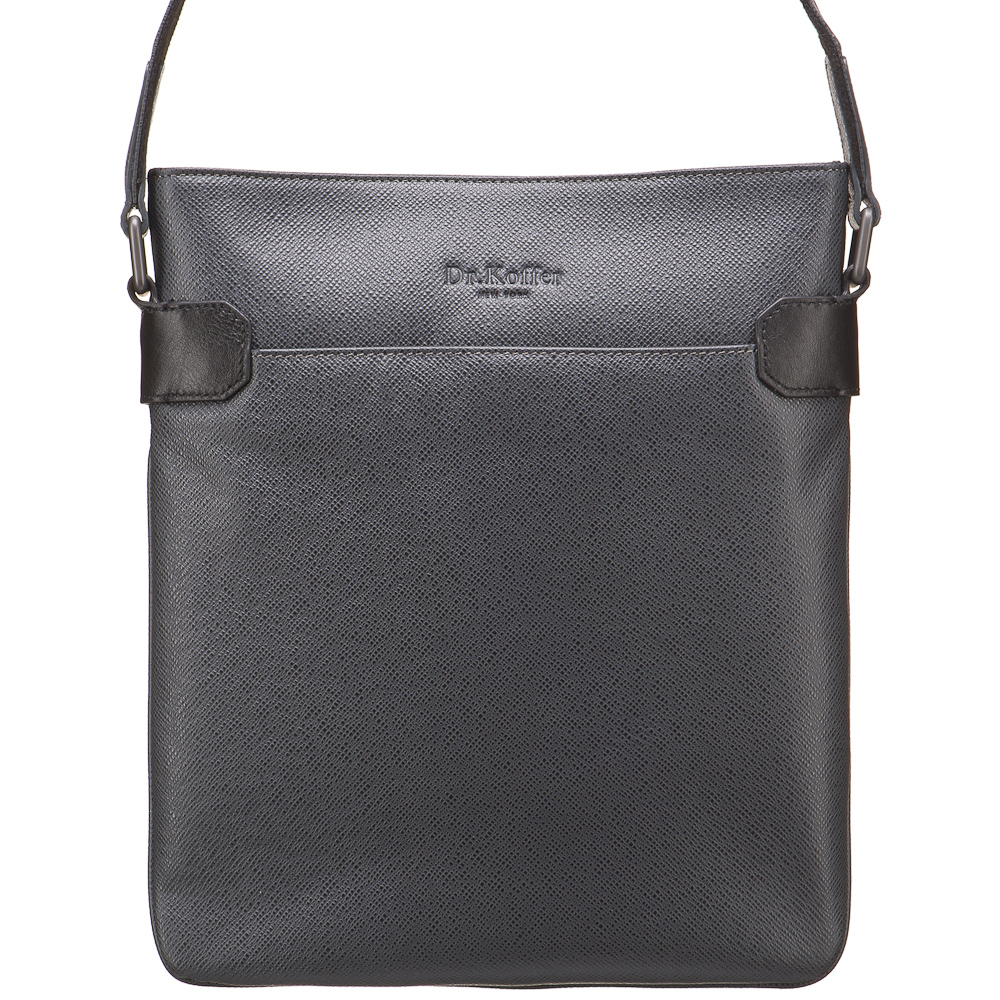 Сумка через плечо Dr.Koffer из натуральной кожи серая