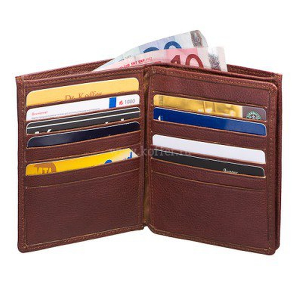Портмоне Dr.Koffer из натуральной кожи светло-коричневое