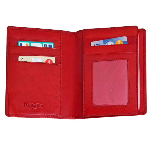 Красная обложка для автодокументов с логотипом Dr.Koffer X510138-23-12