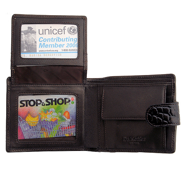 Портмоне Dr.Koffer из натуральной кожи коричневое