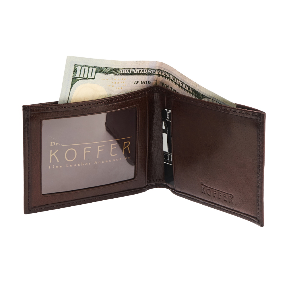 Портмоне Dr.Koffer из натуральной кожи коричневое