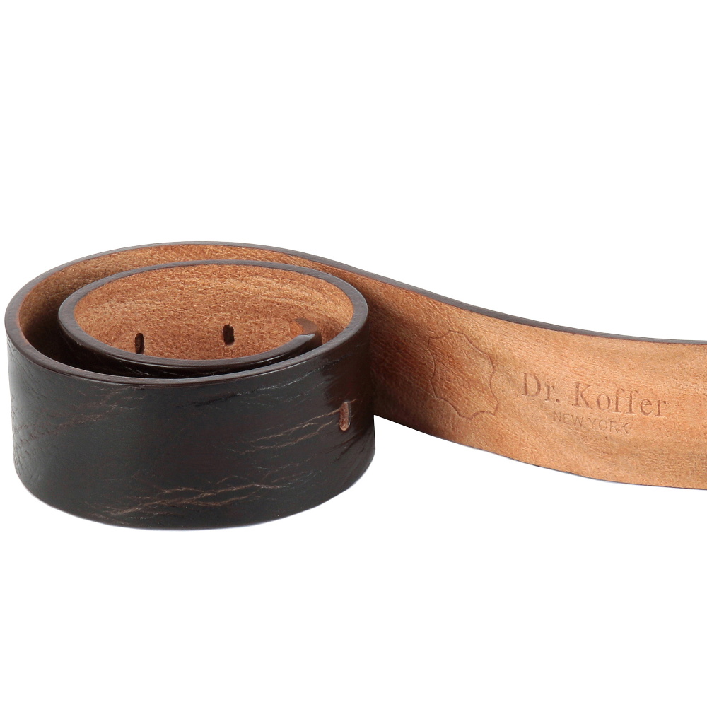 Ремень Dr. Koffer из натуральной кожи коричневый