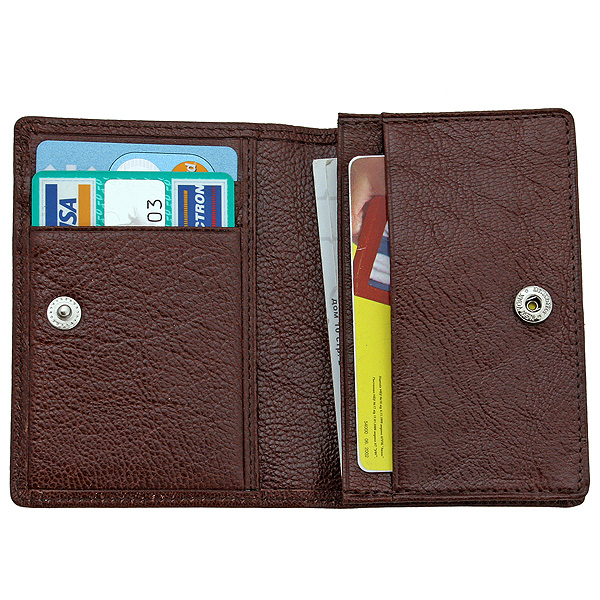Визитница Dr.Koffer из натуральной кожи темно-коричневая
