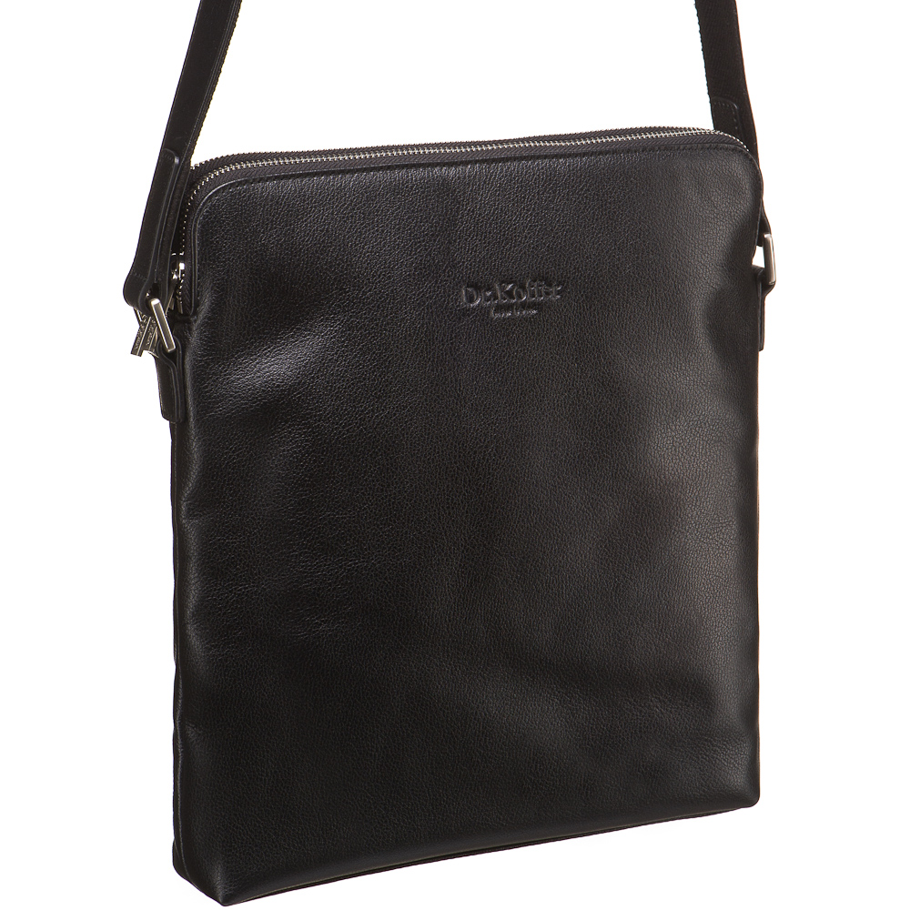 Сумка через плечо Dr.Koffer из натуральной кожи черная