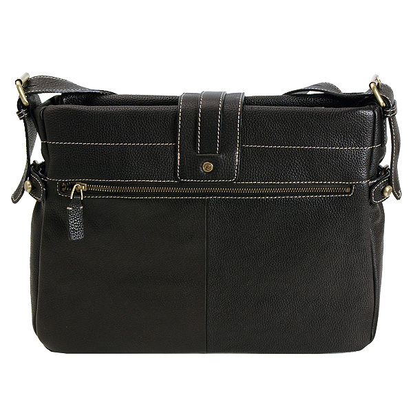 Сумка через плечо Dr.Koffer из натуральной кожи черная