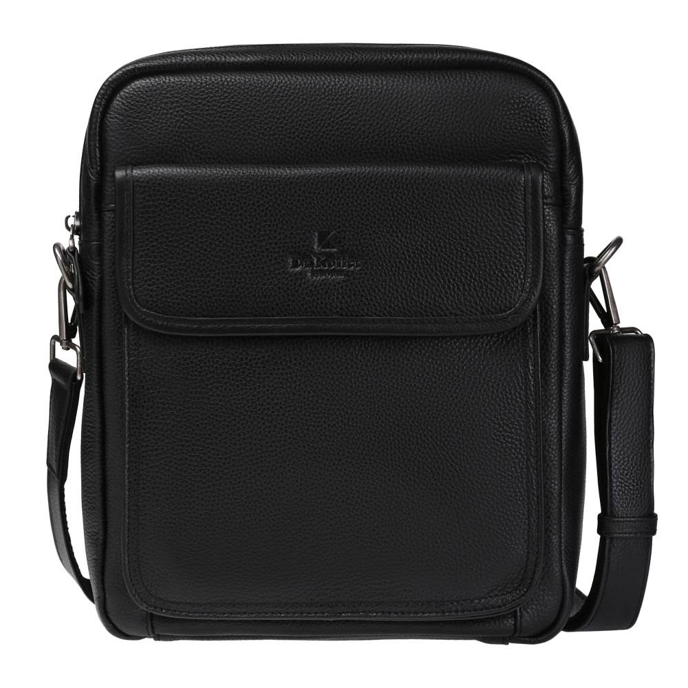 Сумка через плечо Dr.Koffer из натуральной кожи черная
